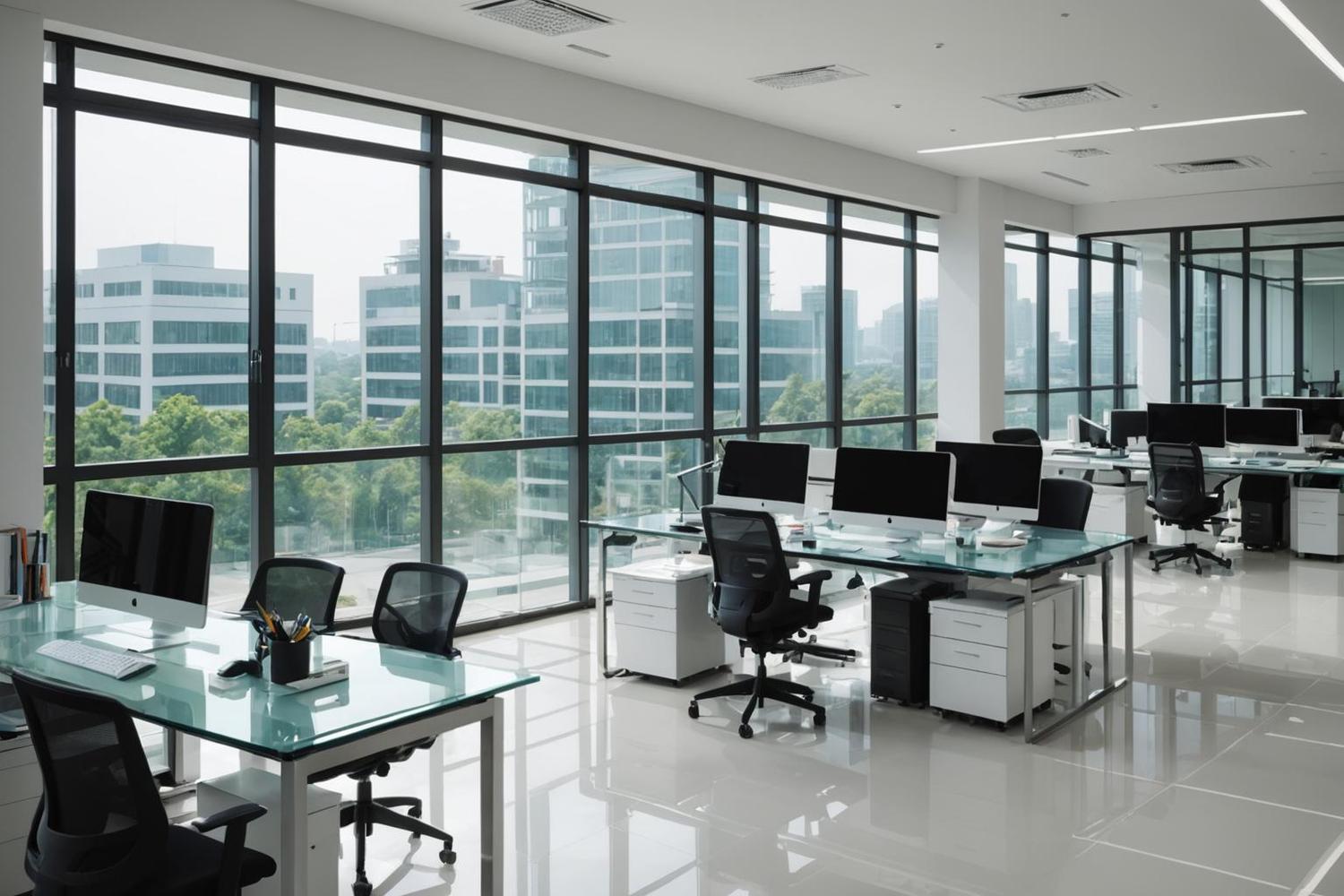 Clean and organised Kuala Lumpur office workspace maintained by VoxCast