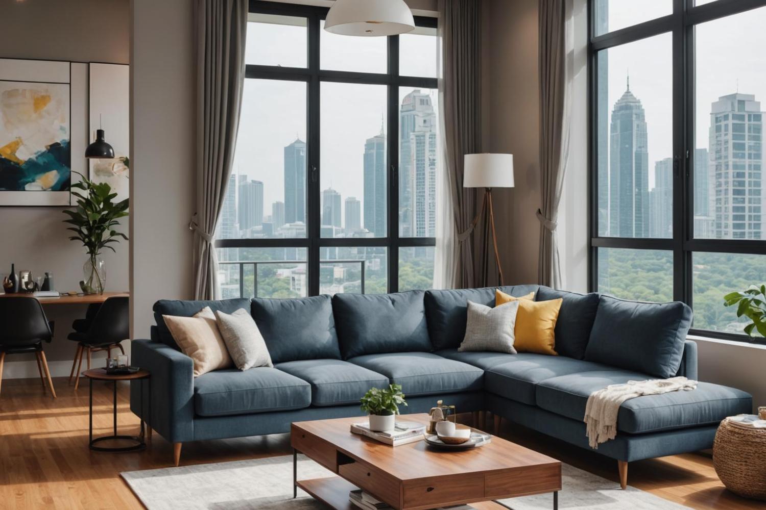 Spotless living room in a Mont Kiara condo after a VoxCast residential clean